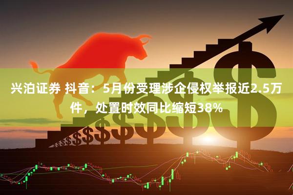 兴泊证券 抖音：5月份受理涉企侵权举报近2.5万件，处置时效同比缩短38%