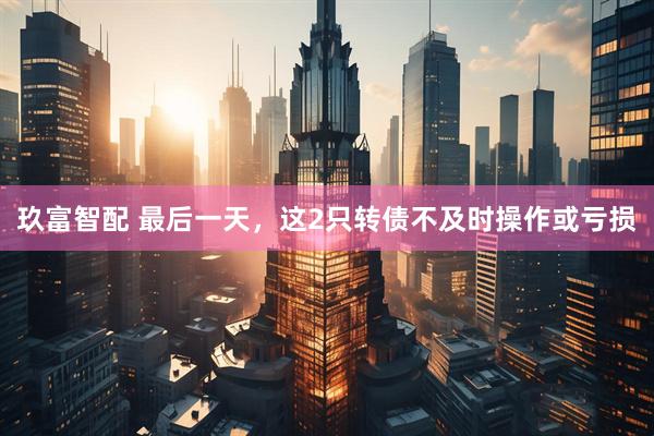 玖富智配 最后一天，这2只转债不及时操作或亏损
